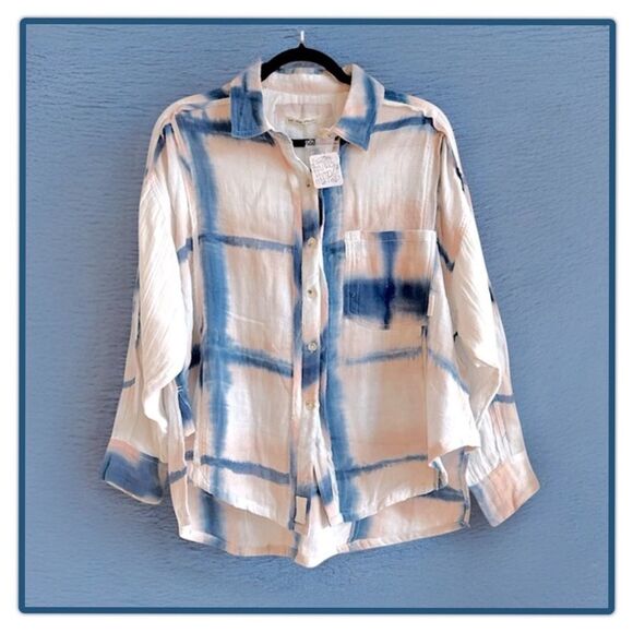 NWT Free People We The Free Washed Away Plaid Top - Picture 6 of 16